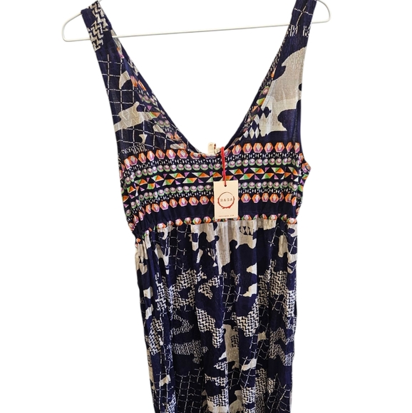 Raga Boho Print Cover-up Tie Dress NEW - Picture 5 of 7